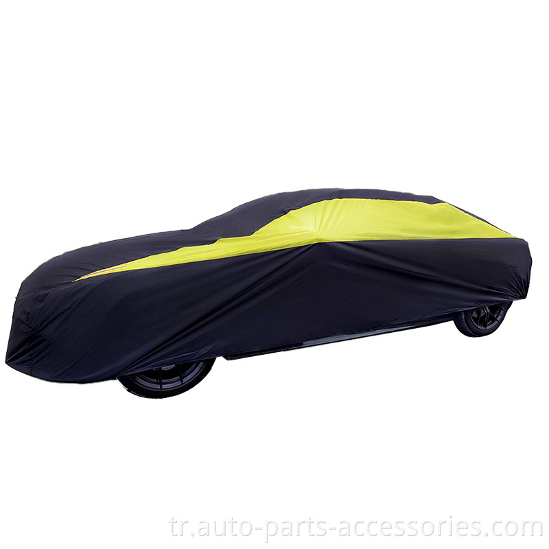 Katlanabilir hatchback evrensel boyutu özelleştirilmiş logo 4 katman su geçirmez alüminyum folyo araba kapağı